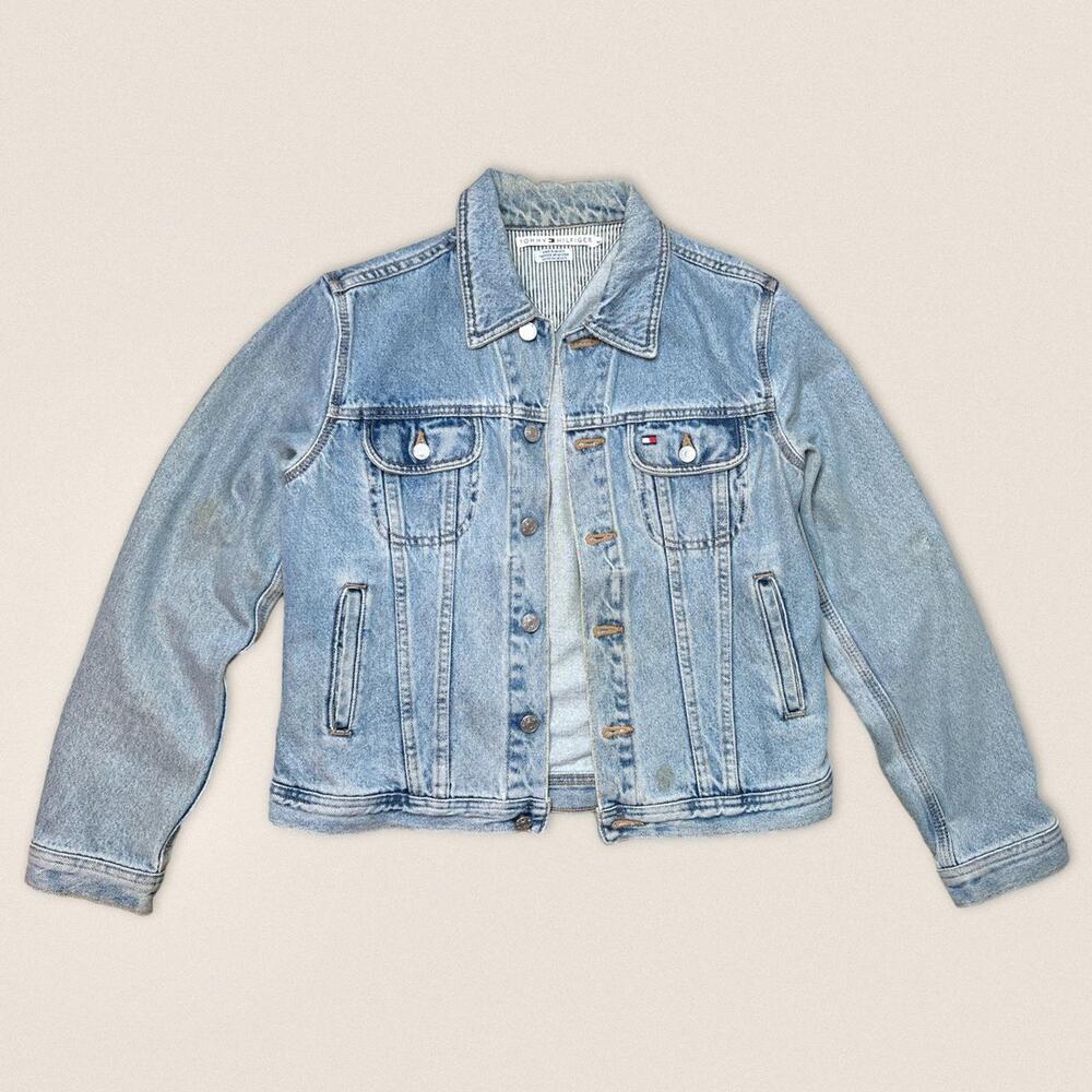 Y2K Tommy Hilfiger Women’s Denim Jacket Size Medium - Picture 1 of 8